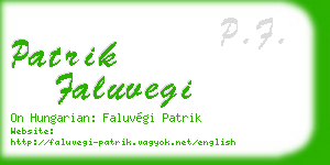 patrik faluvegi business card